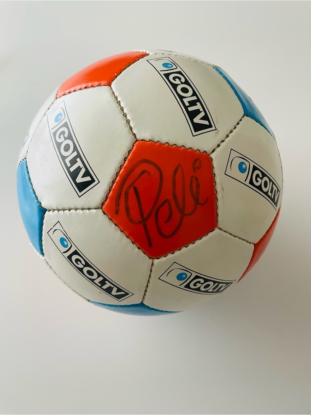 GolTV Soccer Ball signed by Pele authentication papers included